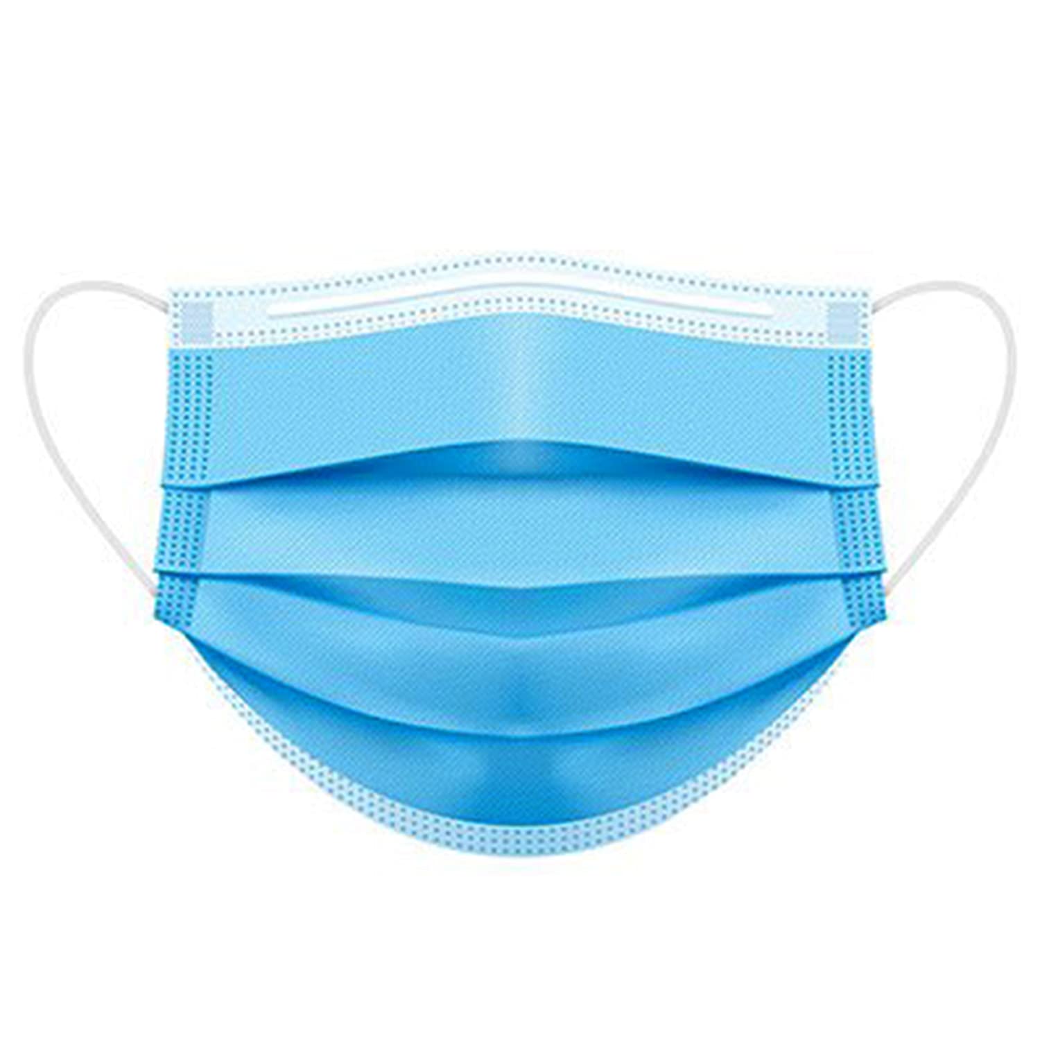 Omar Inc. 3 Ply Pleated Disposable Face Mask Adult One Size Box Of